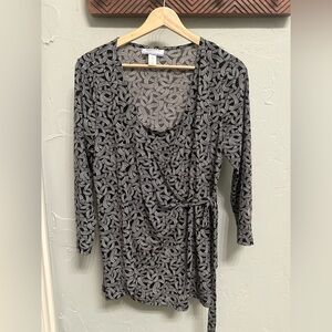 Motherhood Maternity Black and White Long Sleeve Dress